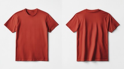 Blank T-shirt mockup, front and back view, 