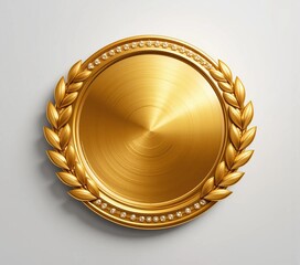 Gold medal, props, circles, banner textures advertising poster with cubics embedded in it