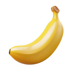 Yellow Banana Fruit Icon isolated on a transparent background