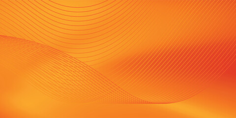 Soft gradient red, orange and yellow background with shining lines waves. Minimalist background. abstract wave vector illustration eps10