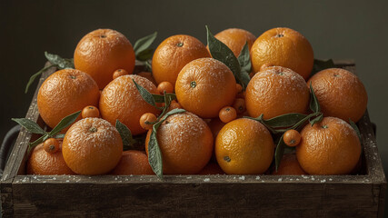 Colorful Holiday Citrus Arrangement in Crate