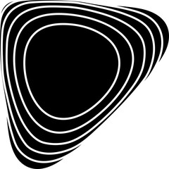 Obraz premium Organic forms ripple circular concentric, wooden round, topography