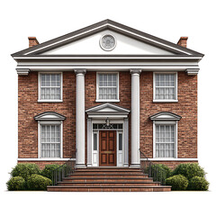 house on white background