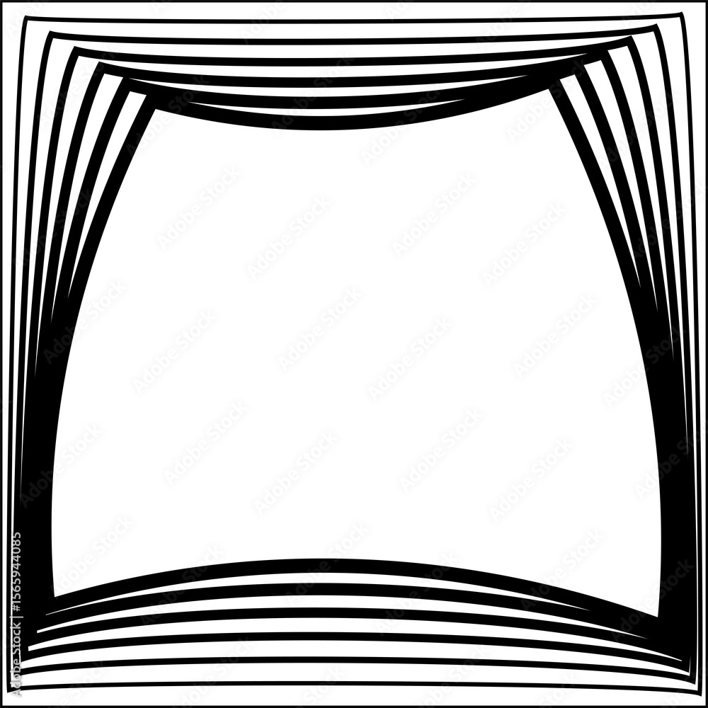 Poster square blend line effect geometric shapes. gradient frames