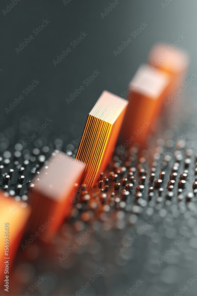 Poster Professional Digital Financial Graph with Rising Trend Lines and Price Indicators for Modern Business Analytics and Market Opportunity Insights
