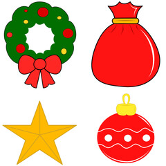 Vibrant red Christmas bauble adorned with festive holly leaves and berries, perfect for holiday tree decorations, greeting cards, and seasonal design projects.