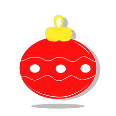 A simple yet elegant bright red Christmas bauble, a timeless symbol of holiday cheer. Versatile for various festive designs and decorative purposes.