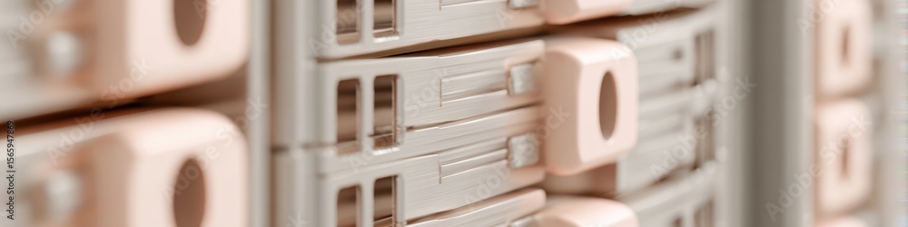 Poster Modern Storage Array Disk Modules in Data Center Rack Showing Advanced Hardware and Secure Digital Infrastructure for IT and Cloud Security