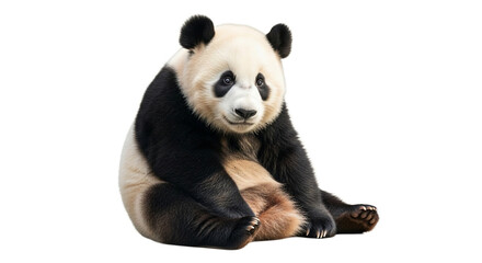 Naklejka premium giant panda isolated on white