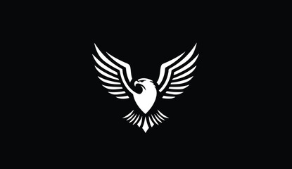 Powerful Eagle Vector Logo: Bold, Dark, and Stylized Design