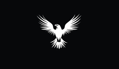 Majestic eagle vector illustration: powerful, dark, stylized design.