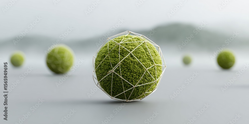 Poster Quantum Security Sphere with Decentralized Network Connections in High-Tech Finance Workspace for Transparent Global Transactions and Fintech Innovation