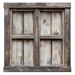 Old Weathered Wooden Window Frame
