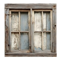 Old Weathered Wooden Window Frame