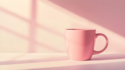 Pink Mug in Sunlight