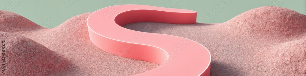 Aufkleber futuristic glowing goal roadmap with highlighted progress on abstract winding path - business innova