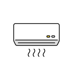 Fototapeta premium エアコンのシンプルなベクターアイコンイラスト