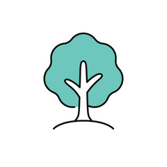 木のシンプルなベクターアイコンイラスト素材