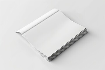 Detailed Image of A4 Brochure Mockups 3D Rendering on White Background