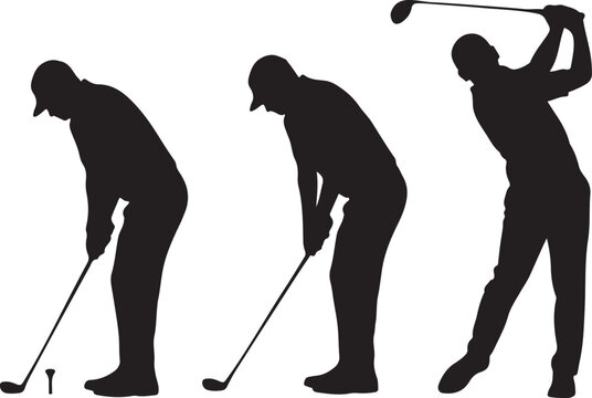Golfer Swing Silhouette Design

Professional Golfer Vector Art

Golf Club Swing Illustration

Dynamic Golf Pose Silhouette

Tee Off Golfer Clipart Graphic