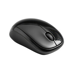 Black glossy wireless computer mouse