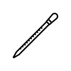 Black line icon for pipette