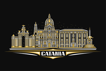 Vector illustration of Catania