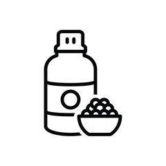 Black line icon for alumina