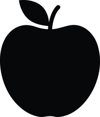 Apple minimal clean design silhouette vector art illustration
