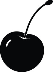 Cherry minimal clean design silhouette vector art illustration