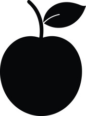 Crabapple minimal clean design silhouette vector art illustration