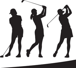 Golfer Swing Silhouette Design

Professional Golfer Vector Art

Golf Club Swing Illustration

Dynamic Golf Pose Silhouette

Tee Off Golfer Clipart Graphic