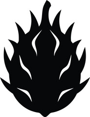Dragon Fruit minimal clean design silhouette vector art illustration