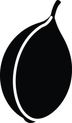 Lucuma minimal clean design silhouette vector art illustration