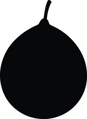 Pequi Fruit minimal clean design silhouette vector art illustration