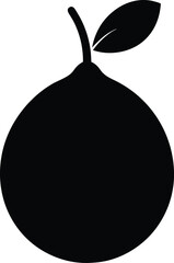 Pomelo minimal clean design silhouette vector art illustration