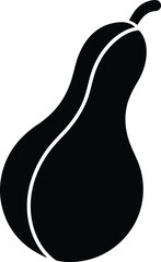 Snake Gourd Fruit minimal clean design silhouette vector art illustration