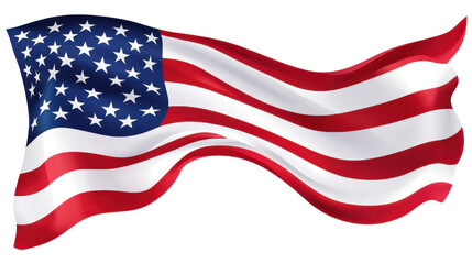 Fototapeta premium flag of united states of America on white background
