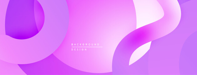 Obraz premium Abstract pink background. Overlapping shapes create dynamic, fluid visual effect. Soft gradients suggest depth, modern design.