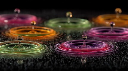 Colorful Dye Swirls in Water, Captivating Chromatic Dance, Artistic Liquid Contrast