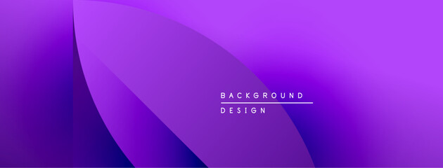 Abstract purple gradient background. Smooth curves create dynamic visual effect. Text reads background design. Minimalist style.