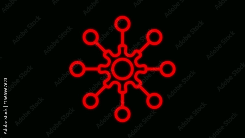 Aufkleber rotating gears looped video. industrial sign icon. gears and refresh arrow setting icon animation. e