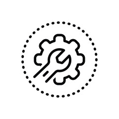 Black line icon for tuning