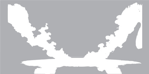 Obraz premium Vector outline map of the United States, an isolated national geography illustration