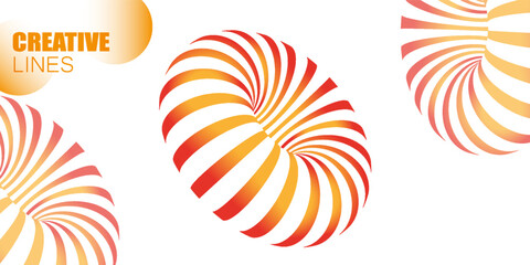 Abstract circle design, with 3d effect with attractive colors