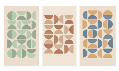 fondo con tres diseños rectangulares , con tonos opacos estilo boho de patron geométrico 