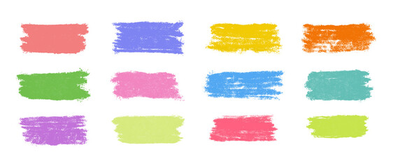 Hand-Drawn Underline Stroke Brush Pack. Crayon, Chalk, Marker, and Pencil Scribble Lines. Colorful Sketch Textures for Design Highlights and Decoration. Transparent PNG.