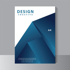 Brochure template designs with blue colour. book cover desing, cover tempate with A4, Vector illustration