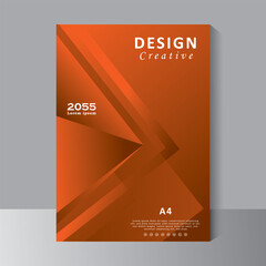 Modern Brochure with orang and brown mix gradient, Corporate Book Cover Design, Flyer, Annual Report, Magazine, Business Presentation, Poster, flyer, Banner, EPS Vector Template