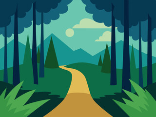 road in the mountains landscape